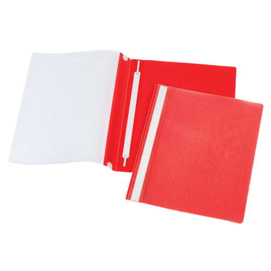 Oxford Red Clear Front Report Cover - Letter Size