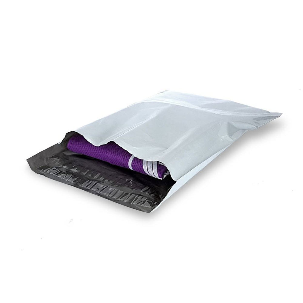 Eddie's Hang-Up Display Ltd. Returnable Poly Mailers/Shipping Bags - White - 12" W x 15" H - 2.5 mil - 50 Pack