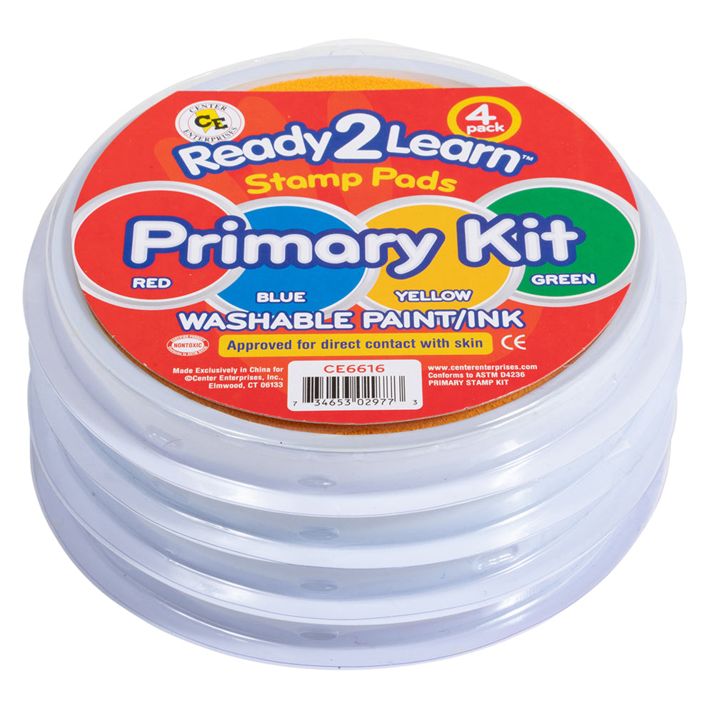 Tampons encreurs lavables circulaires géants Ready 2 Learn - Primaire - Lot de 4