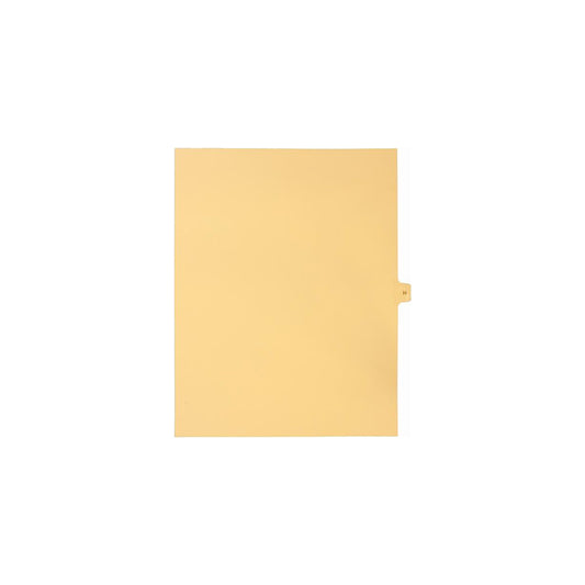 Onglets Sterling Alpha Singles, lettre H, chamois, format lettre, coupe 1/15e, paquet de 25