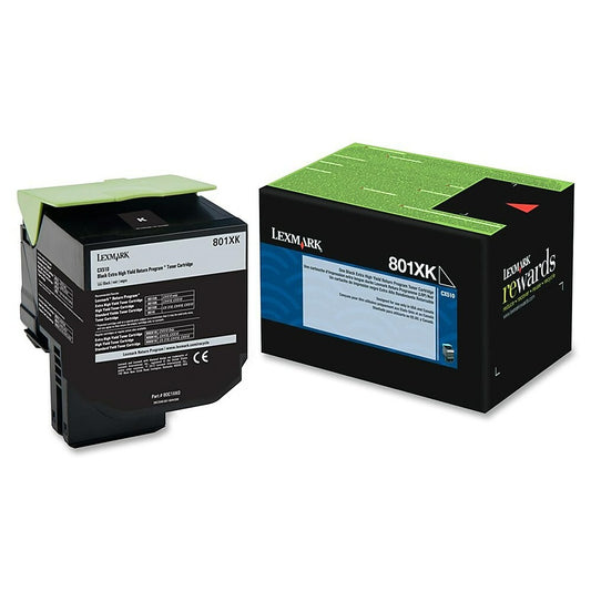 Lexmark 801XK Black Extra High Yield Return Program Toner Cartridge (80C1XK0.CA)