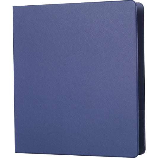 Staples Standard Binder with Label Holder and D-Rings - 1" - Blue