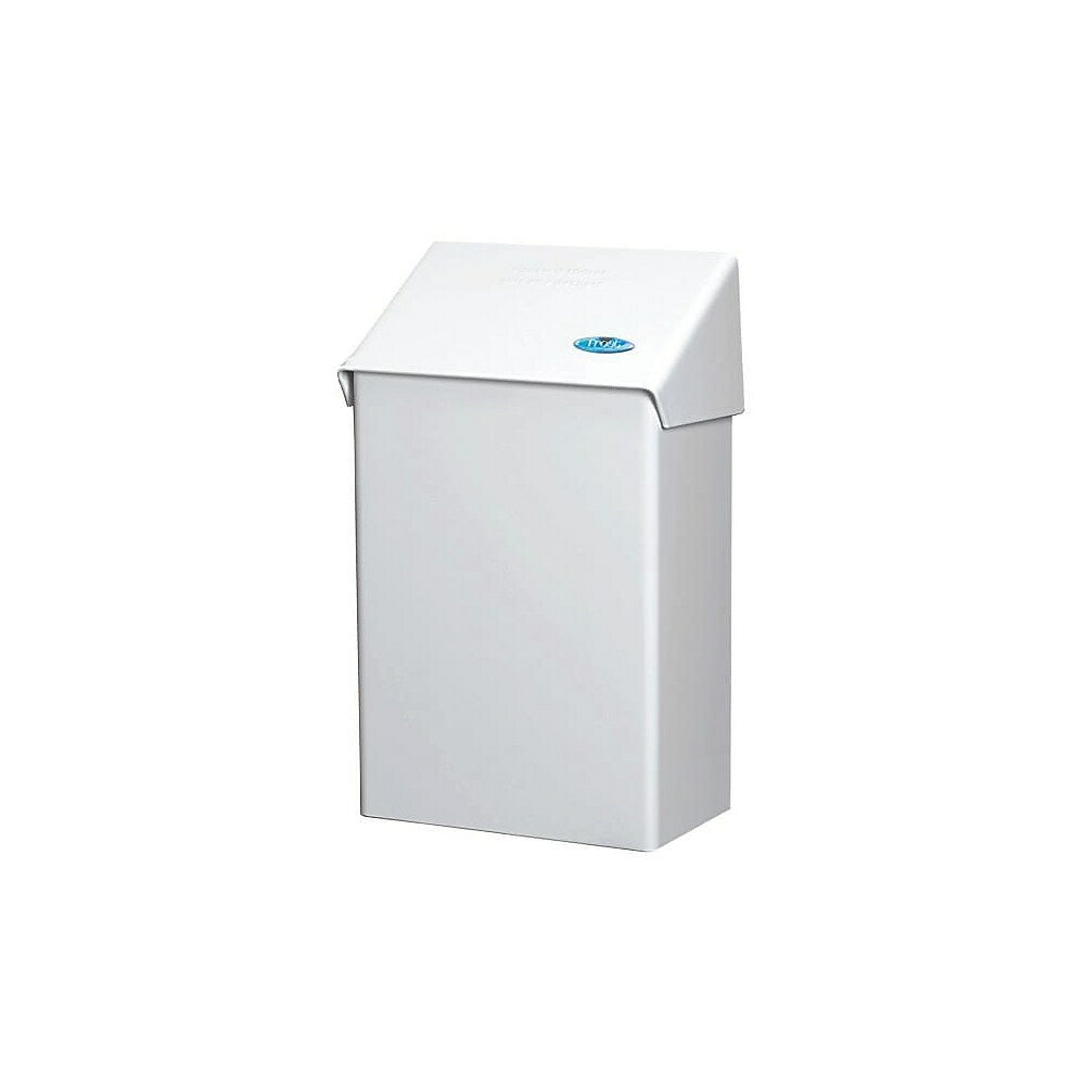 Frost Surface Wall Mounted Sanitary Napkin Disposal Receptacle - White Epoxy Finish