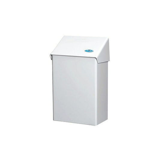 Frost Surface Wall Mounted Sanitary Napkin Disposal Receptacle - White Epoxy Finish