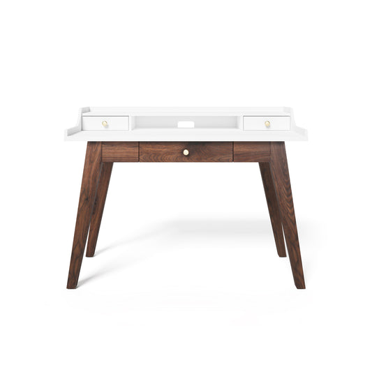 Thomasville Oliver 48"W Writing Desk - White/Brown