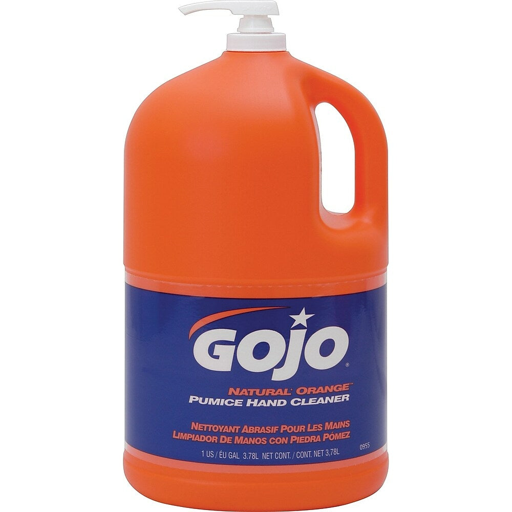 Nettoyant pierre ponce orange naturel GOJO, distributeur à pompe de 3,78 L