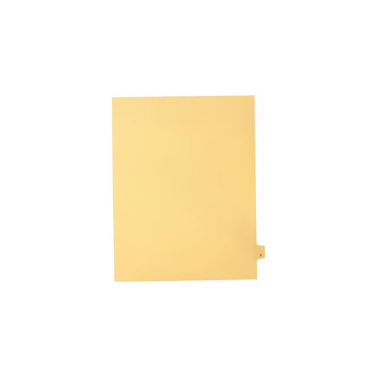Sterling Alpha Singles Tabs, Letter X, Buff, Letter Size, 1/26th Cut, 25/pk