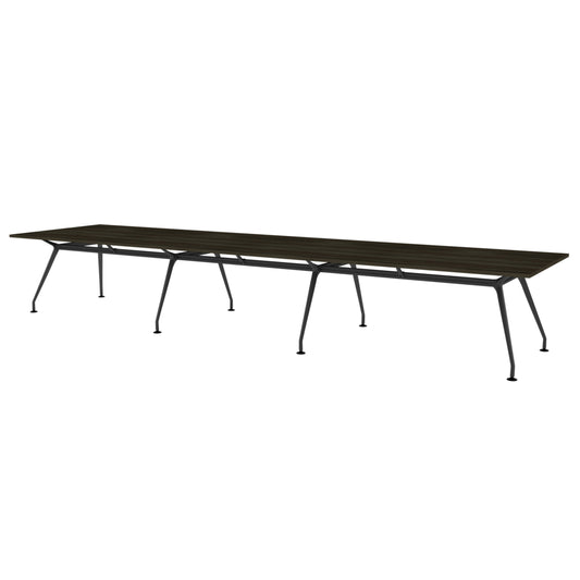 Heartwood HDL Innovations Upscale 14 Person Rectangle Boardoom Table - Grey Dusk Black