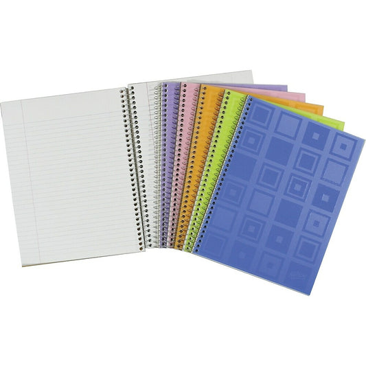 Hilroy Poly Notebooks, 10-1/2" x 8", Assorted, 200 Pages