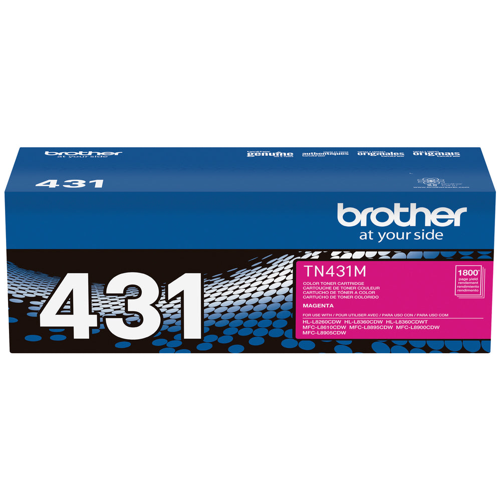 Cartouche de toner magenta à rendement standard Brother TN431