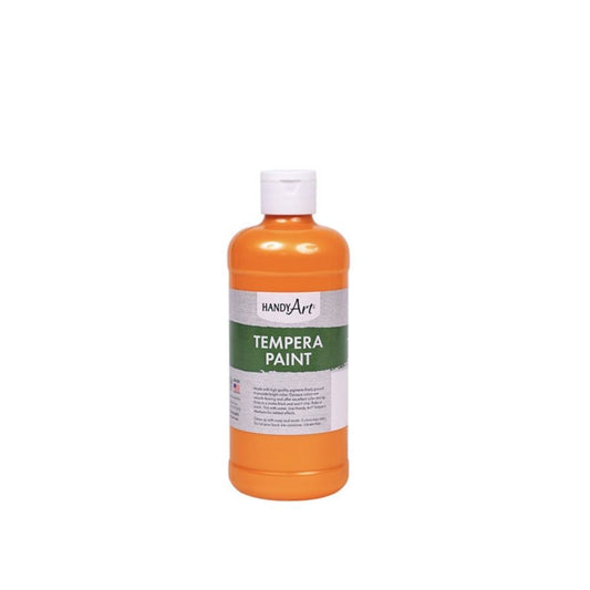 Handy Art Sparkle Tempera Paint, Orange, 473ml.