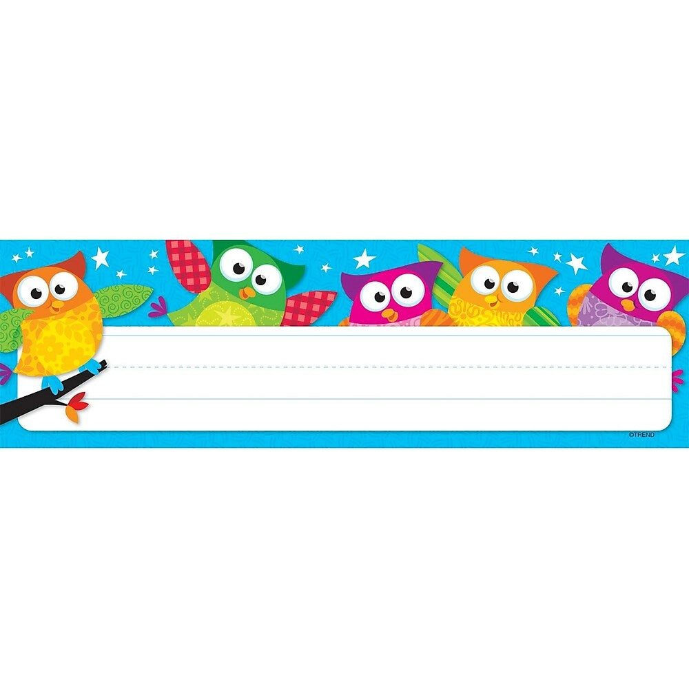 Trend Enterprises Owl-Stars!  Desk Toppers Name Plates (T-69217)