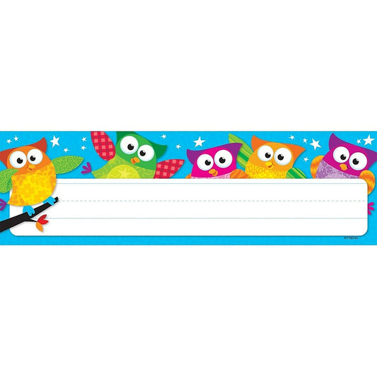 Trend Enterprises Owl-Stars!  Desk Toppers Name Plates (T-69217)