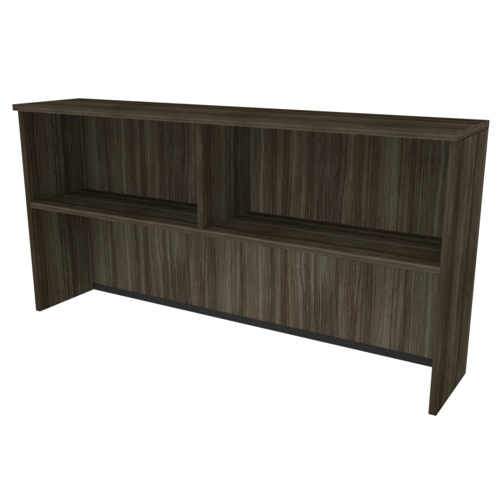 Buffet ouvert en bois de cœur - Finition gris crépuscule