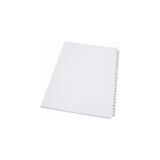 Apak Alphabetical Index Tab - Letter M - White - 8 1/2" x 11" - 1/26th Cut - Unpunched - 25 Pack