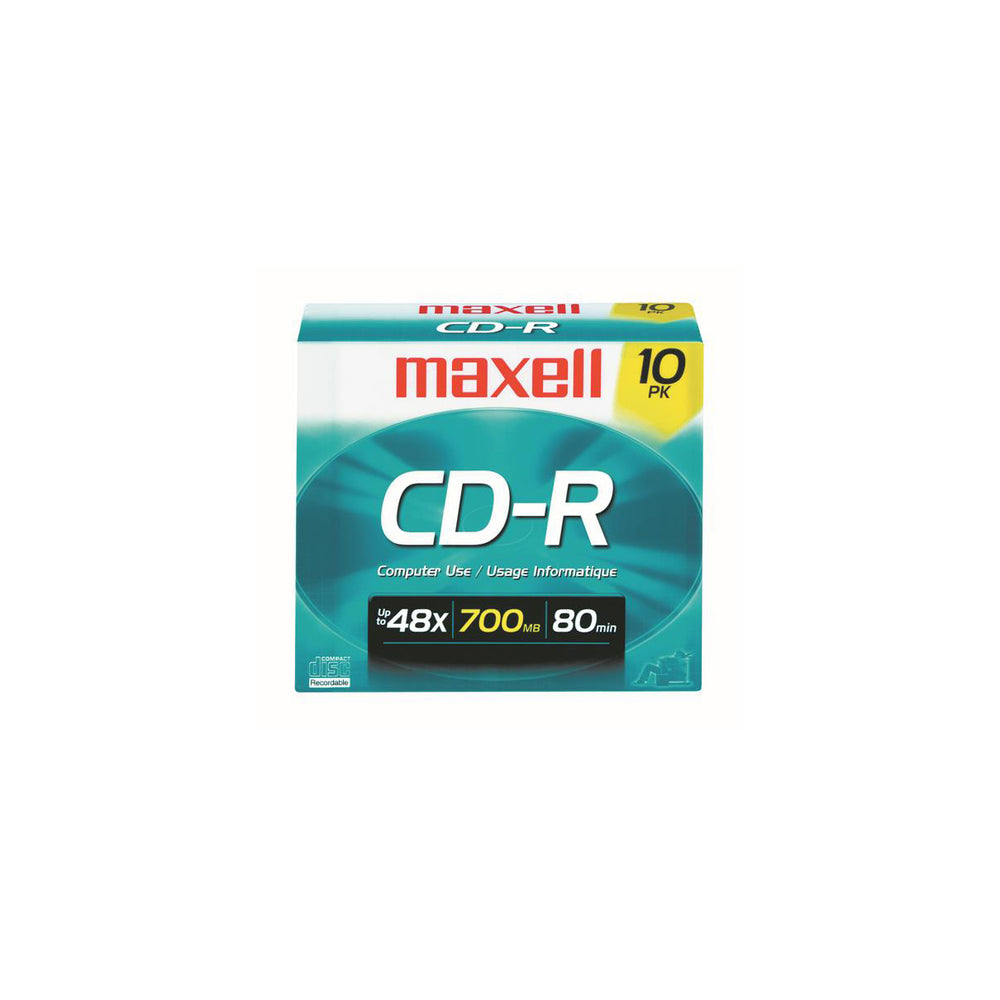 CD-R enregistrables une seule fois Maxell - 700 Mo - Lot de 10