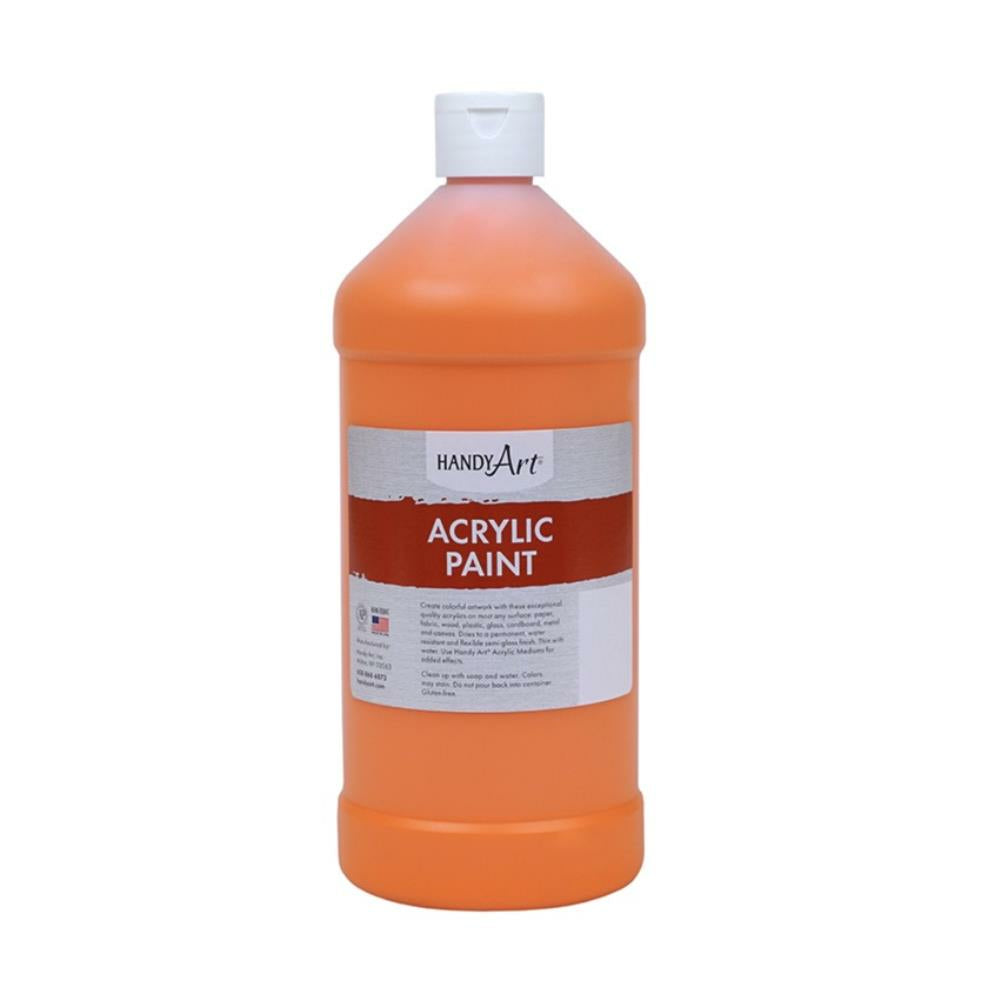 Handy Art Acrylic Paint, Chrome Orange, 946ml.