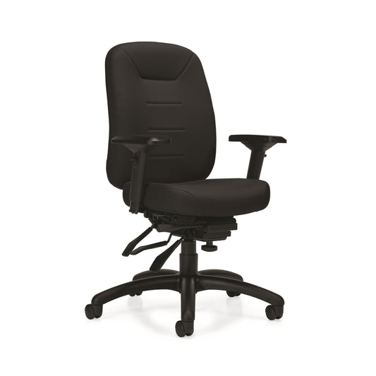 Global ErgoComfort Petite High Back Multi-Tilter Chair - Black