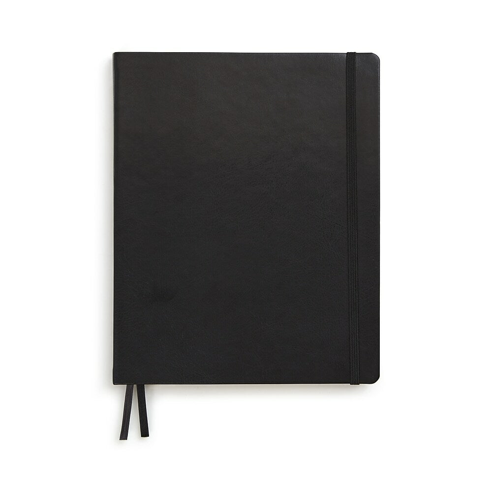 TRU RED Large Flexible Cover Dotted Journal - Black