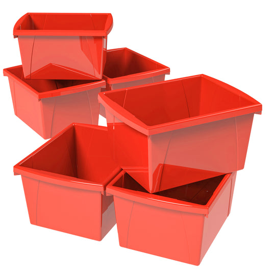 Poubelle économique Storex rouge - 4 gallons