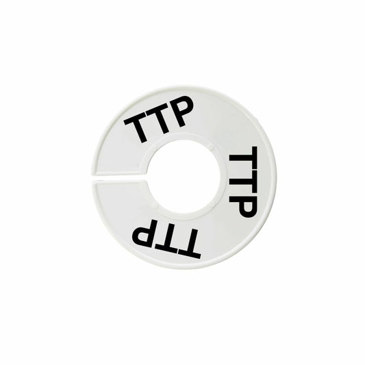 Eddie's Round Size Divider - French TTP - White Sizer with Black Print - 100 Pack