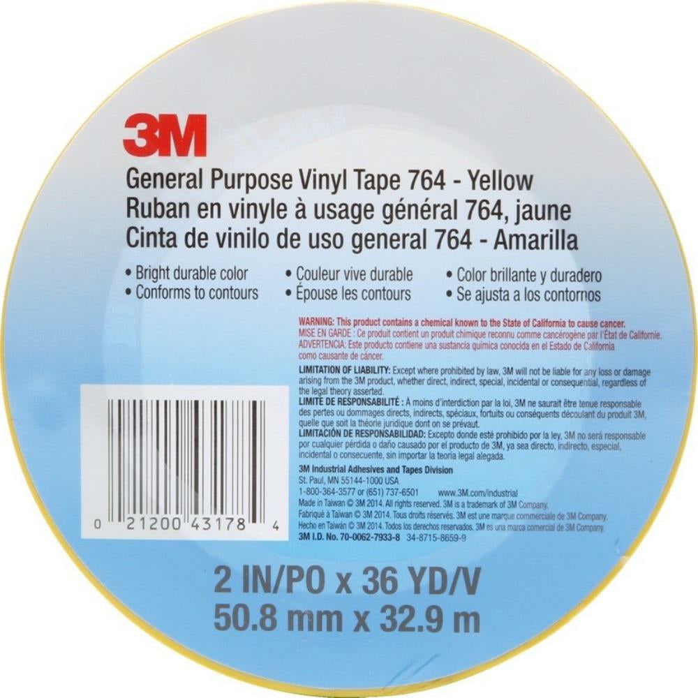 3M 764 Vinyl Tape - Yellow