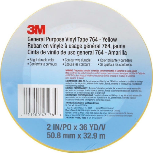 3M 764 Vinyl Tape - Yellow