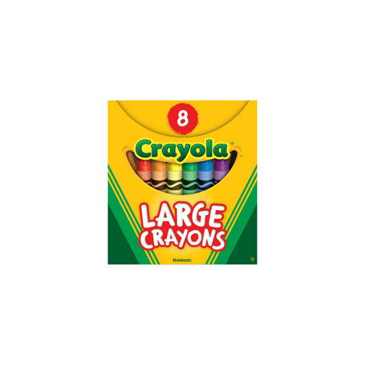 Crayons de couleur grand format Crayola, couleurs assorties, paquet de 8