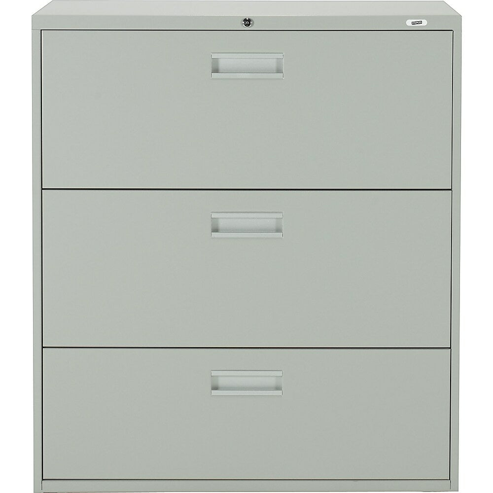 Classeur latéral Staples, 3 tiroirs, gris