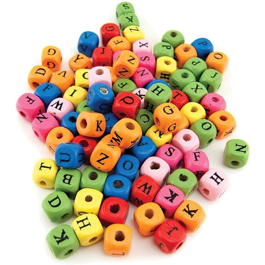 Hygloss Wood ABC Beads - 225 Pack