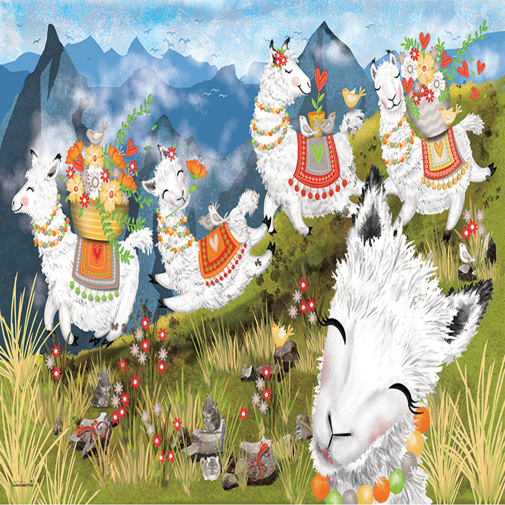 Outset Media 36-Piece Leaping Llamas Floor Puzzle - 91.44 x 61cm