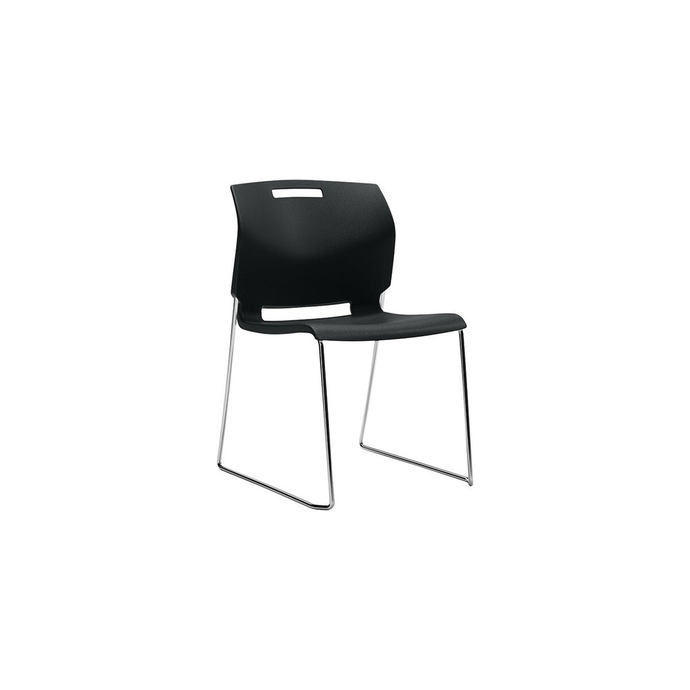 Global Popcorn Armless Stacking Chair - Asphalt Night
