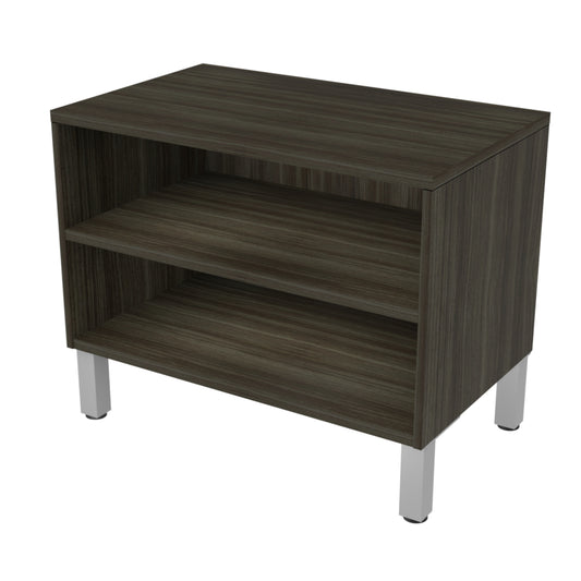 Heartwood HDL Levels Open Storage Cabinet - Grey Dusk Silver