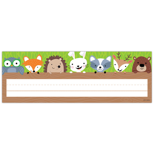 Creative Teaching Press Woodland Friends Name Plate - 9.5" x 3.25" - 36 Pack