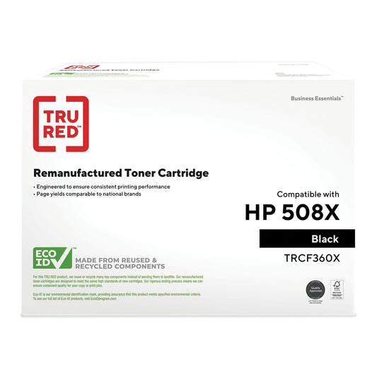 Cartouche de toner reconditionnée HP 508X TRU RED CF360X/W9060MC - Rendement élevé - Noir