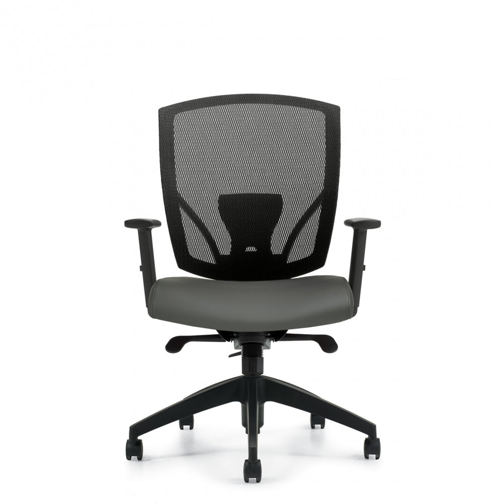 Fauteuil Global Ibex à basculement synchronisé avec dossier en résille et roulettes - Jenny Ebony