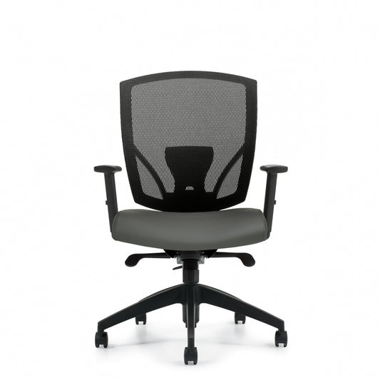 Fauteuil Global Ibex à basculement synchronisé avec dossier en résille et roulettes - Jenny Ebony