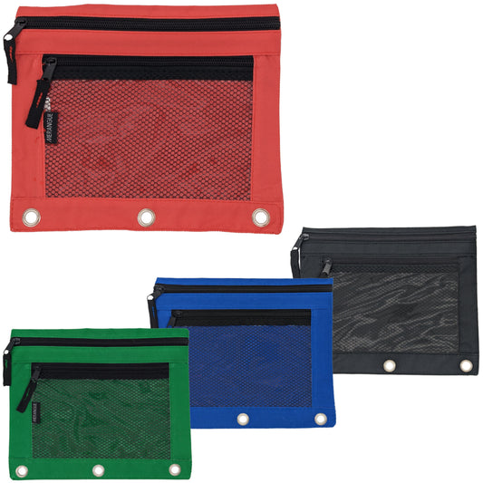 Merangue 3-Ring Binder Pouch with Mesh Pocket - Assorted Colours
