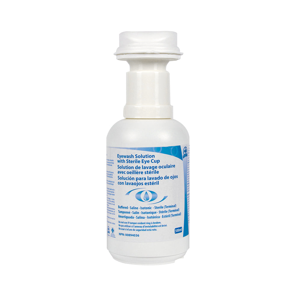 Wasip Eyewash Solution with Sterile Eye Cup - 500ml
