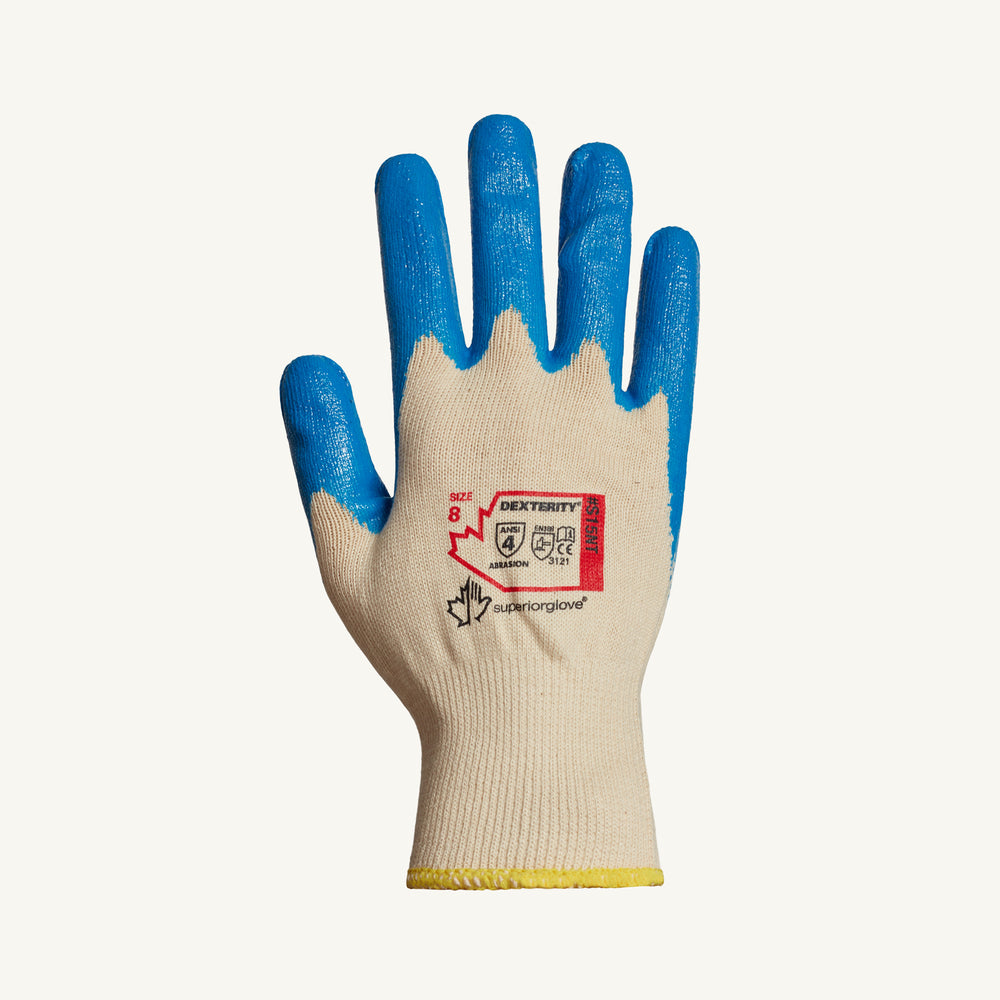 Dexterity Cotton Multipurpose Gloves - Blue - 10 - 12 Pack