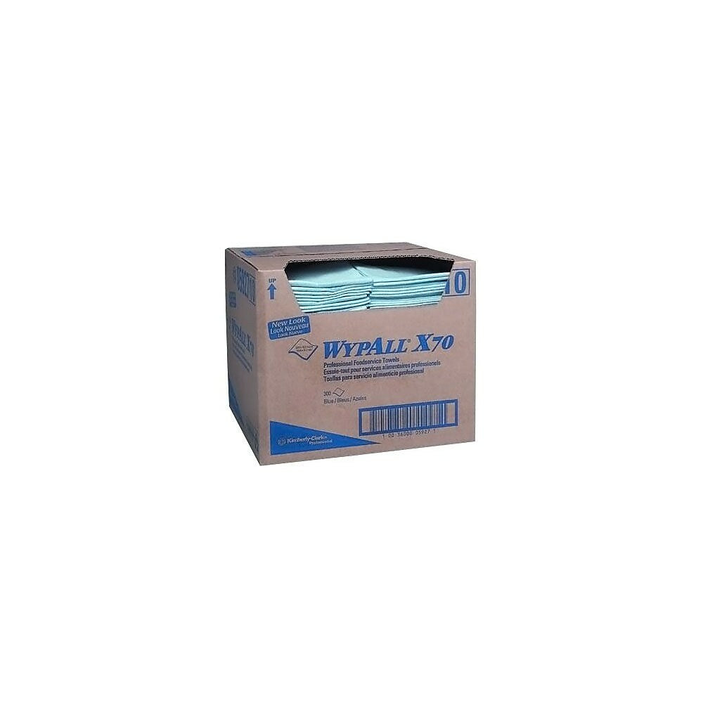 WYPALL X70 12.5" x 23.5" Foodservice Towels - Blue - 300 Pack