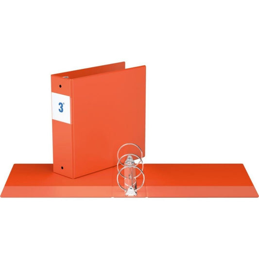 Classeur à anneaux ronds Davis Group, 3 po, orange.