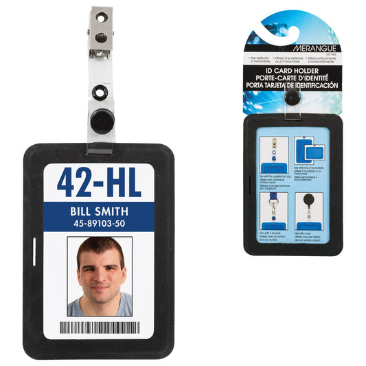 Merangue Silicone Badge Holder - Black