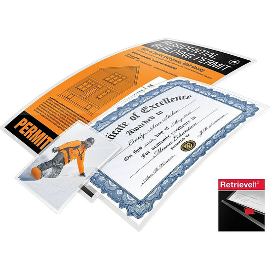 Pochettes de plastification Swingline GBC RetrieveIt Premium, 9" x 14-1/2", 4 mil, format légal, paquet de 25