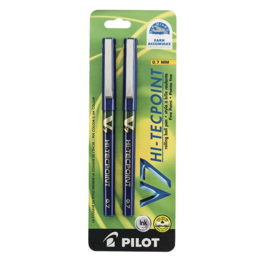 Pilot Hi-Tecpoint V7 Roller Pen 0.7 mm Blue, 2/package