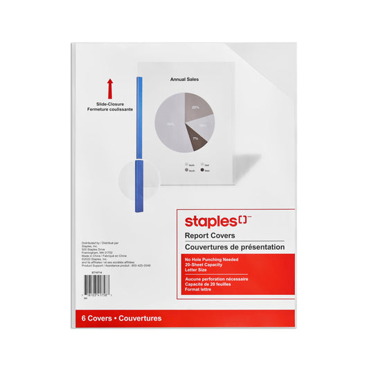 Protège-documents Staples Slide-Grip - Lot de 6