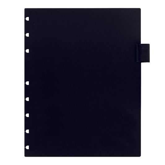 Porte-stylo Blueline MiracleBind avec boucle élastique - 9-1/4" x 7-1/4" - Noir
