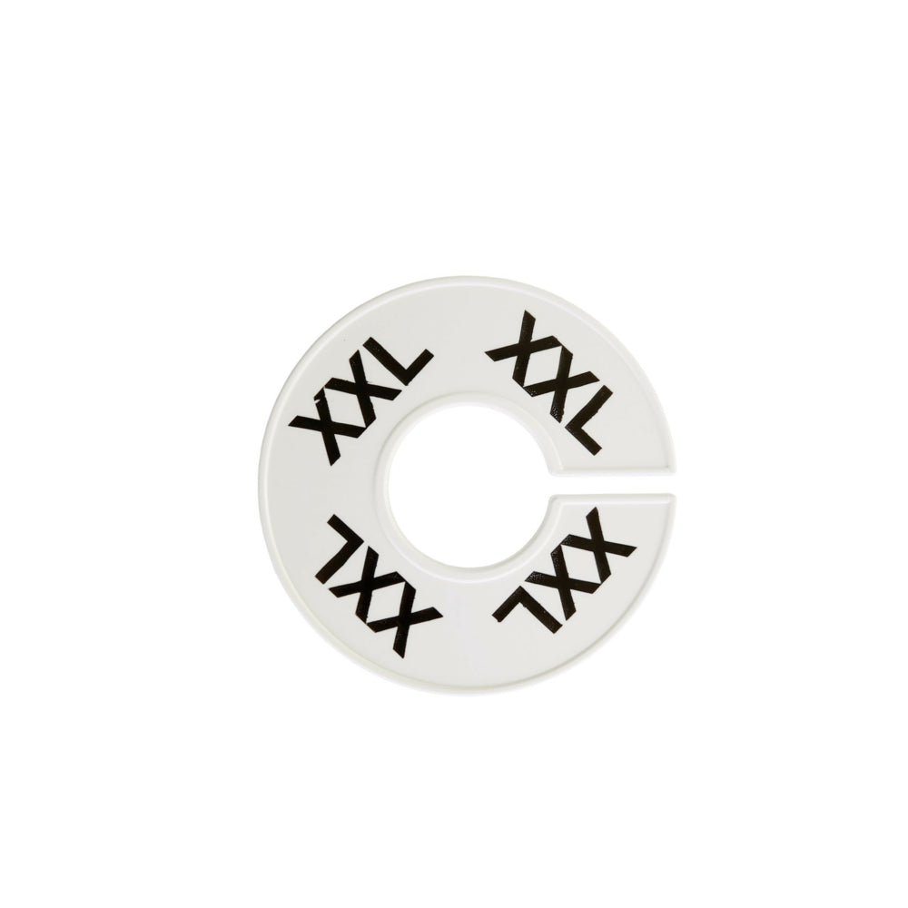 Séparateur d'anneaux Eddie's - XXL - Blanc/Noir - Paquet de 100