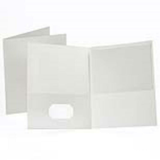 Oxford Twin Pocket Folder - White - 6 Pack