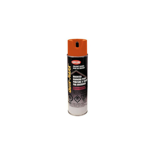 Krylon Industrial Quik-Mark Fluorescent Red/Orange Solvent Based Marketing Paint 17oz (AT3701)